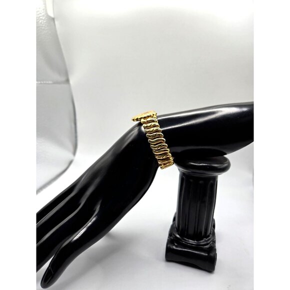 Antique "La Mode" GF SWEETHEART Heart Photo Stretch Bracelet Unique 1920s - Picture 6 of 7